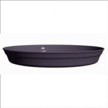 Soucoupe Pot de fleurs Roméo 17 Ø11,5x1,6cm noir violine - POETIC